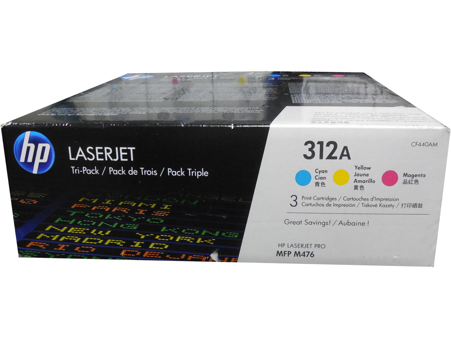 HP CF440AM (312A) Cyan Magenta Yellow Toner 3-Pack