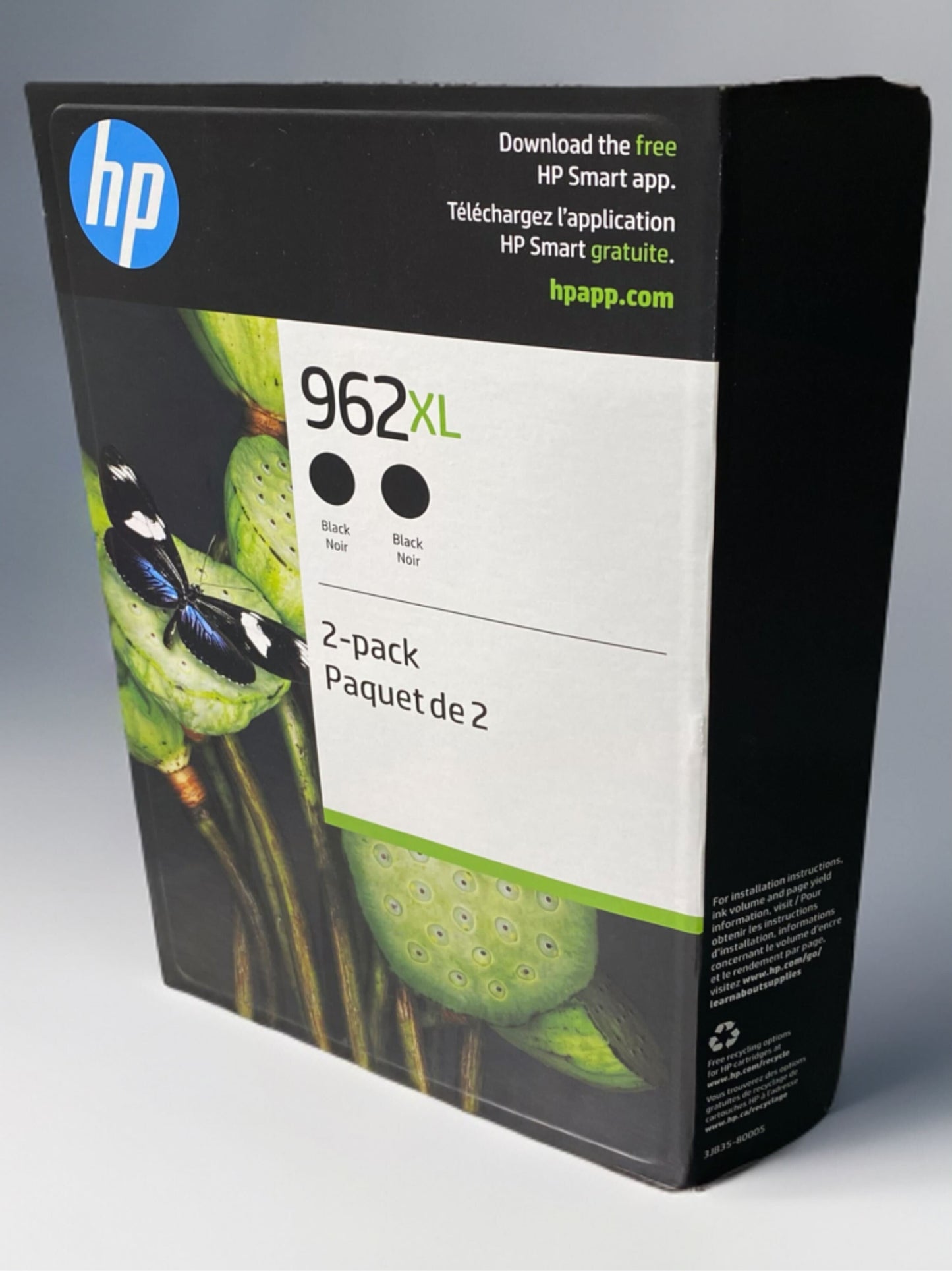 HP 3JB35BN (962XL) Black Twin Pack Ink Cartridges