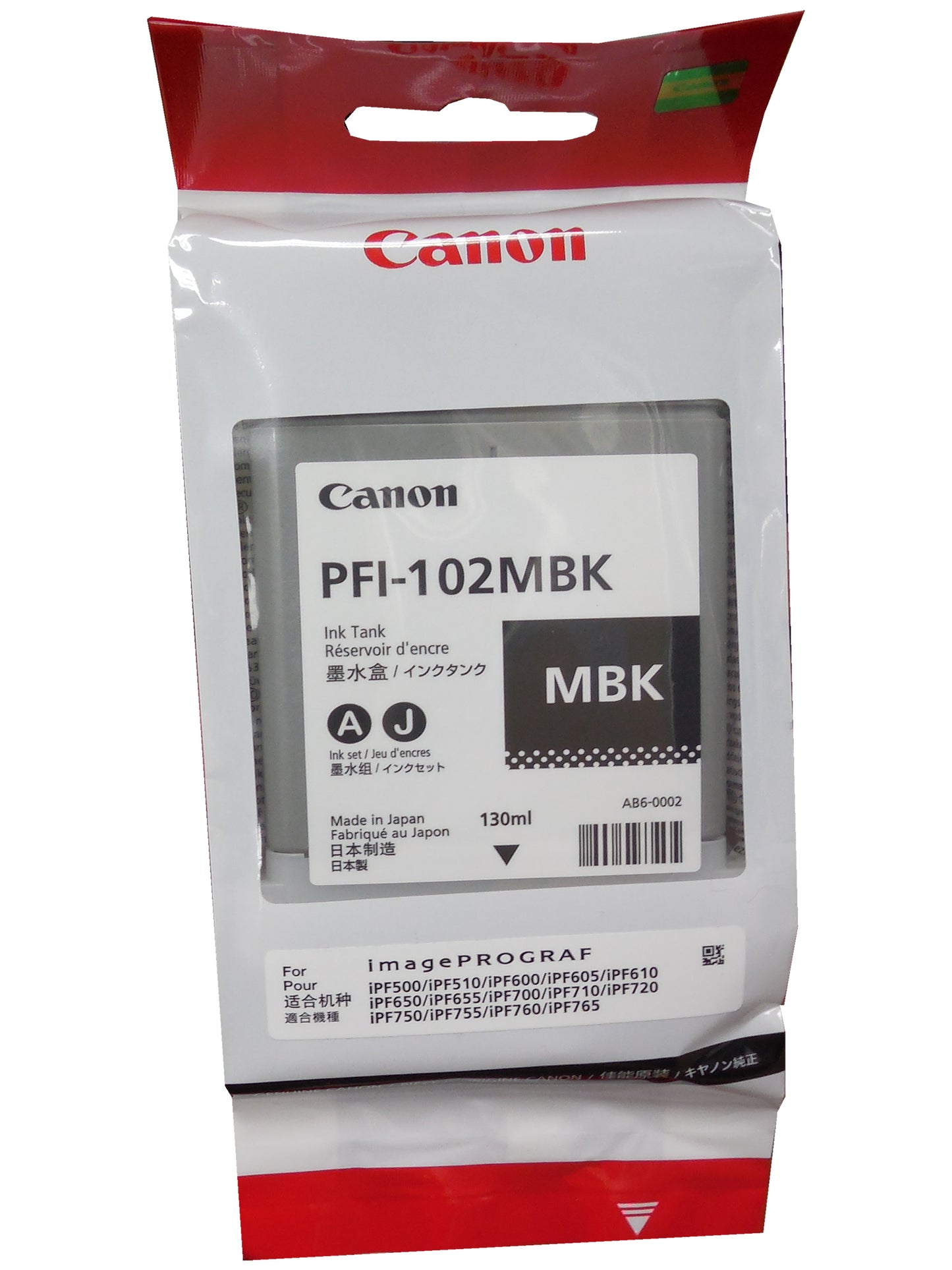 CANON PFI-102MBK (0894B001AA) Matte Black Ink Tank 130ml