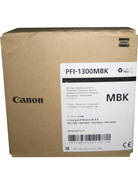 CANON PFI-1300 (0810C001AA) Matte Black Ink Cartridge