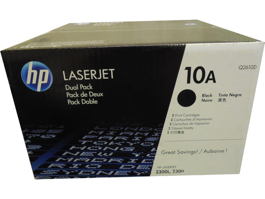 HP Q2610D (10A) Twin Pack Black Toner Cartridges