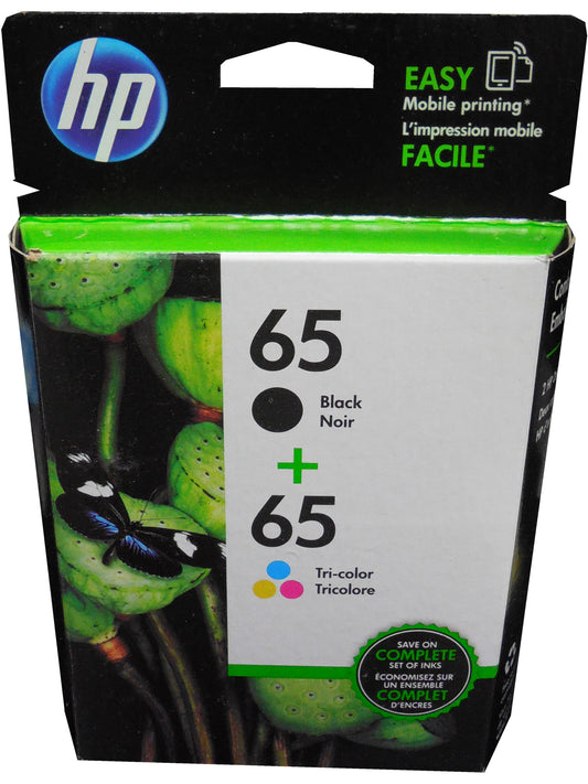HP T0A36AN (65) Black and Tri-Color Combo Ink Cartridges