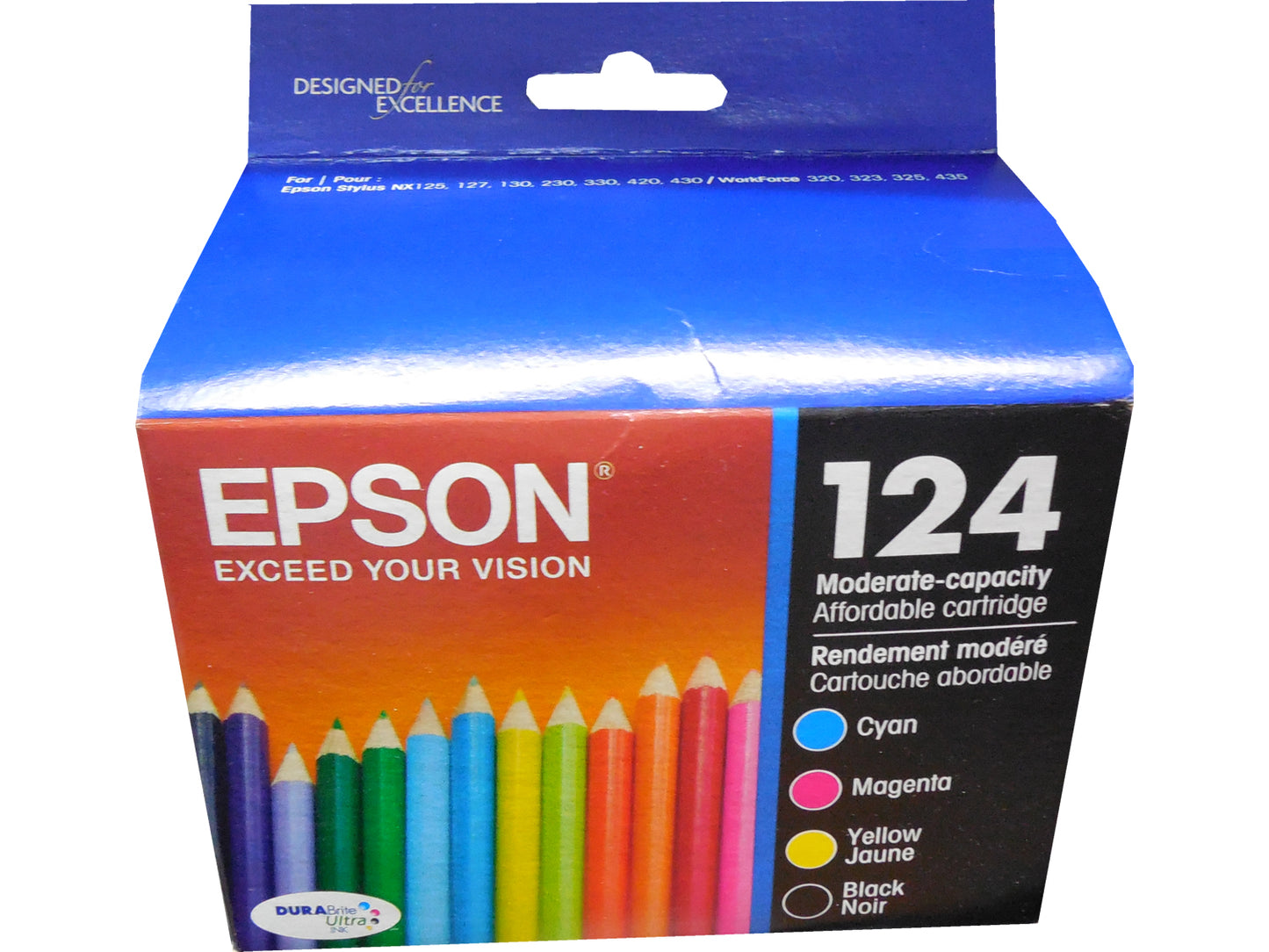 EPSON T124120-BCS (124) Multi-Pack Low Yield Ink 4-Color BCMY