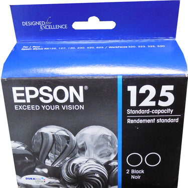 EPSON T125120-D2 (125) Black Ink 2-Pack