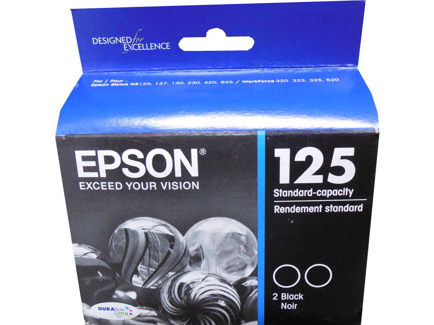 EPSON T125120-D2 (125) Black Ink 2-Pack