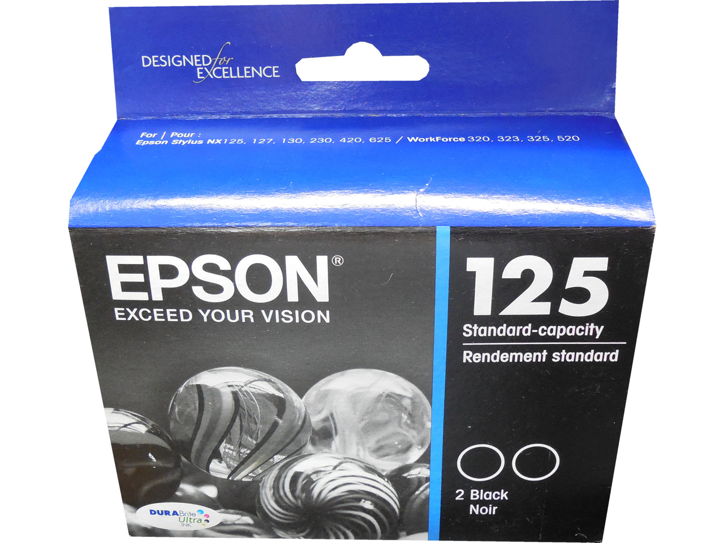 EPSON T125120-D2 (125) Black Ink 2-Pack