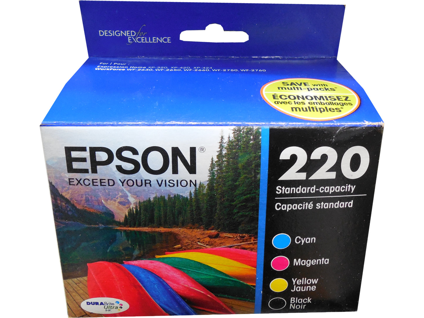 Epson T220120-BCS DURABrite Ultra Black &amp; Color Combo Pack Standard Capacity Cartridge Ink