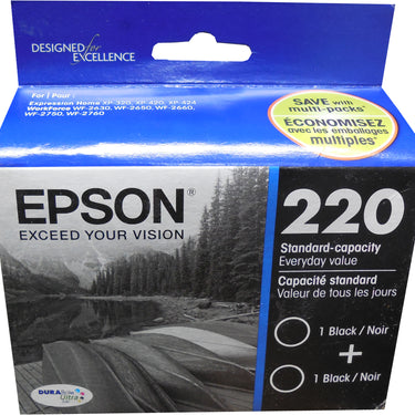 EPSON T220120-D2 Black Dual Pack Ink Cartridges