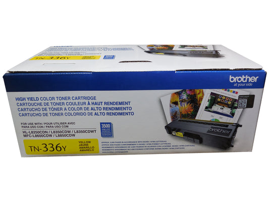 BROTHER TN-336Y Yellow High Yield Toner Cartridge