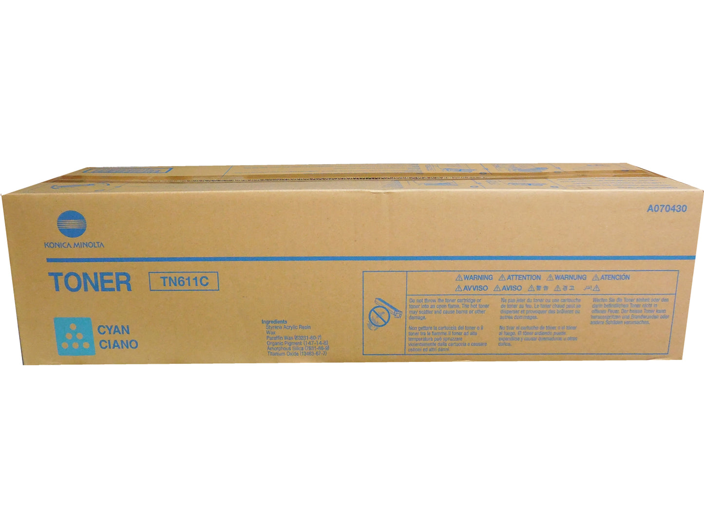KONICA MINOLTA TN-611C (A070430) Cyan Toner 27k
