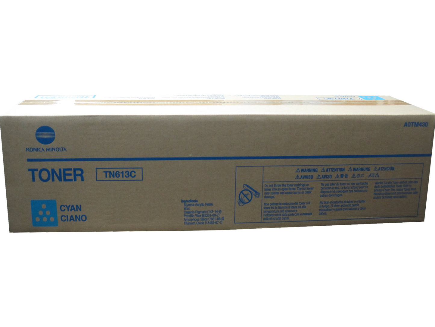 KONICA MINOLTA TN-613C (A0TM430) Cyan Toner 30k