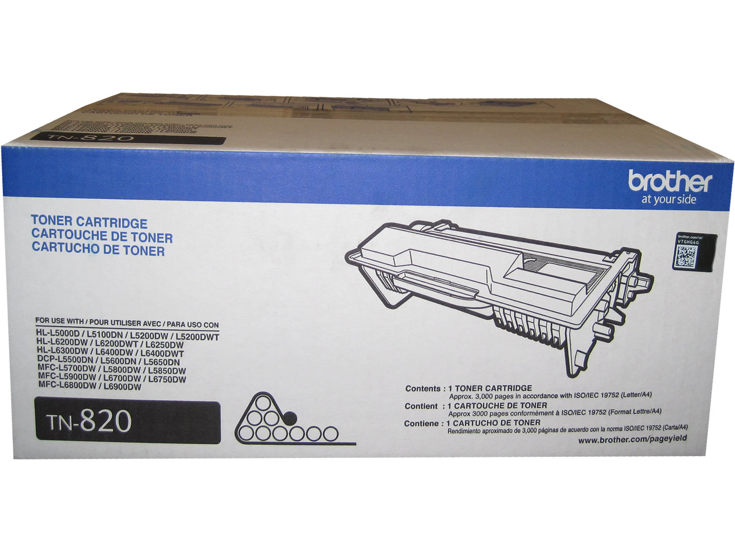 BROTHER TN-820 Black Toner Cartridge