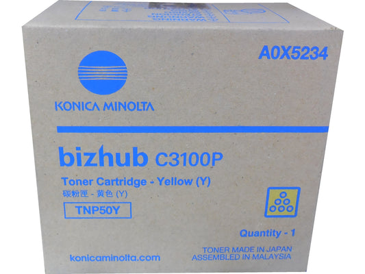 KONICA MINOLTA A0X5234 (TNP50Y) Yellow Toner Cartridge