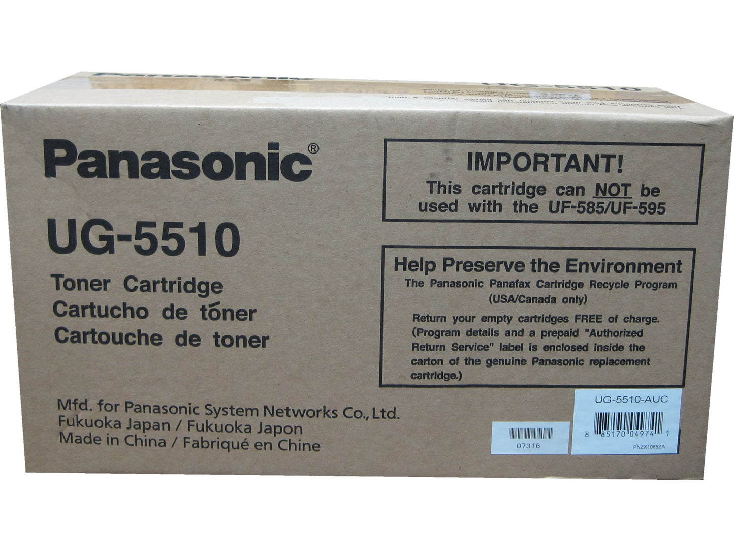 PANASONIC UG-5510 Black Toner