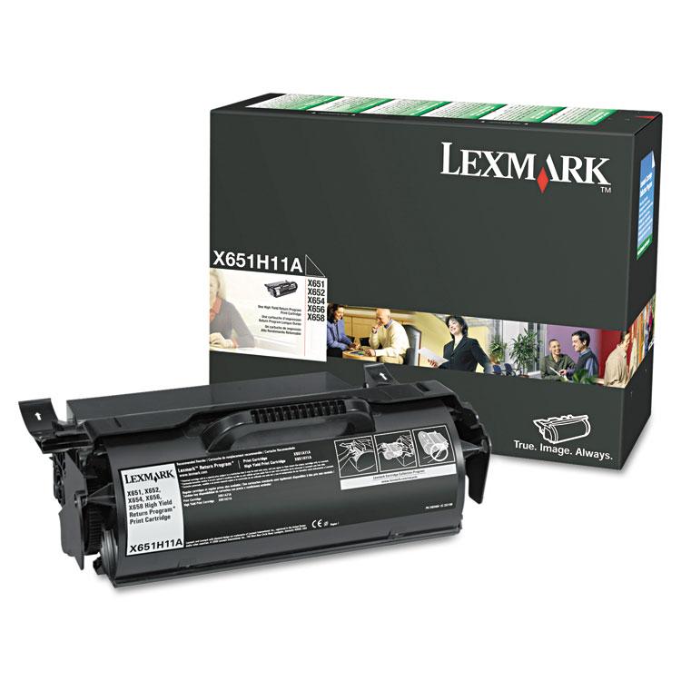 LEXMARK X651H11A Black High Yield Toner 25k