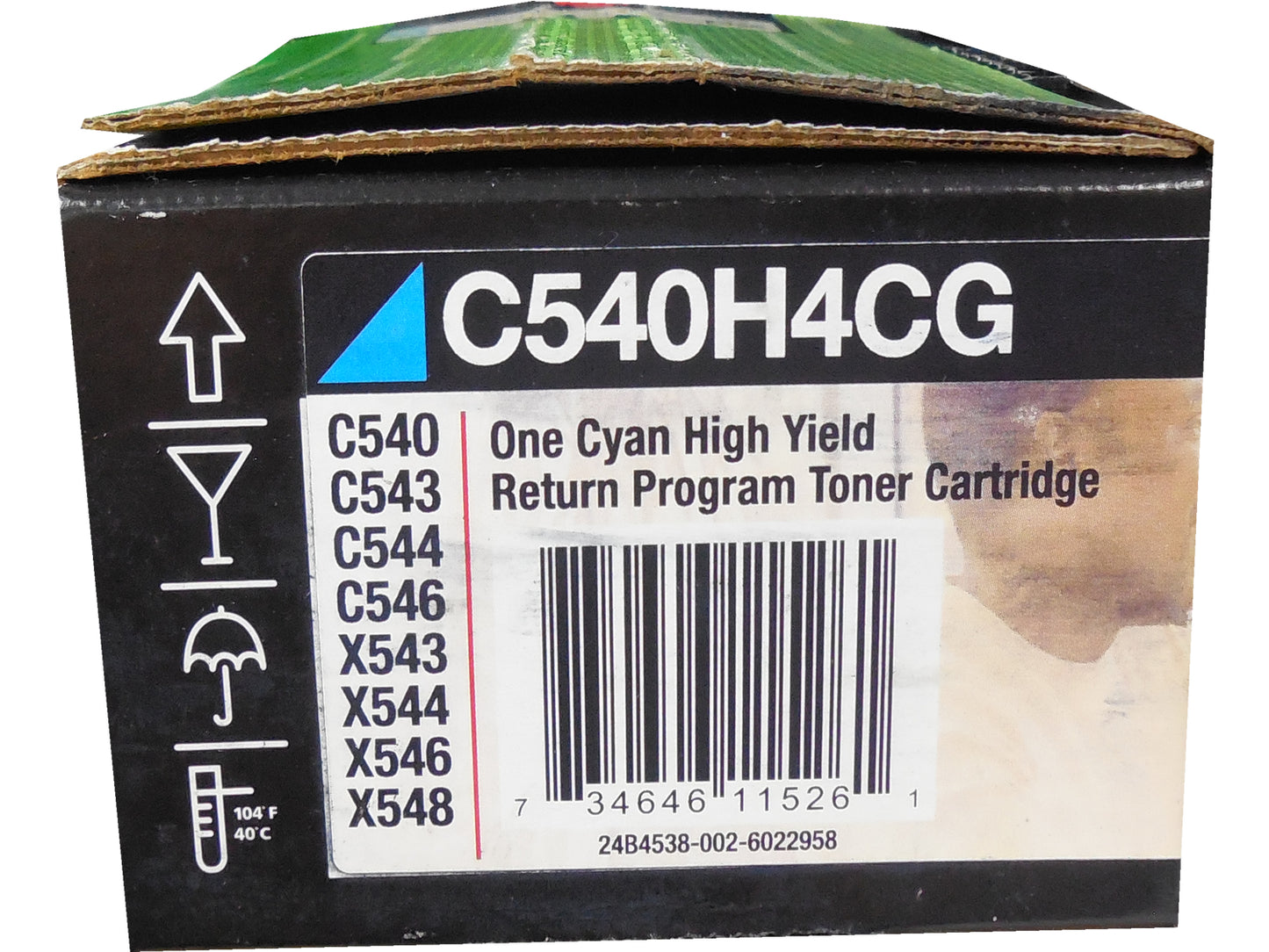 LEXMARK C540H4CG Cyan High Yield Toner 2k