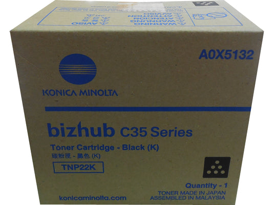 KONICA MINOLTA TNP-22K (A0X5132) Black Toner 5.2k