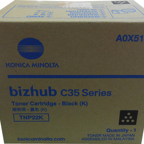 KONICA MINOLTA TNP-22K (A0X5132) Black Toner 5.2k