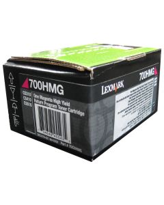 LEXMARK 70C0HMG (700HMG) Magenta High Yield Return Program Toner Cartridge