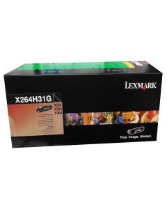 LEXMARK X264H31G Black High Yield Toner Cartridge