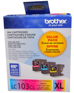 BROTHER LC-103CL XL Color Ink Cartridges 3 Pack